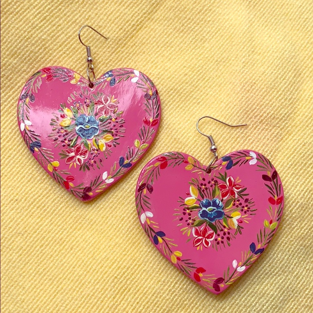 💋Hand-painted earrings 💋